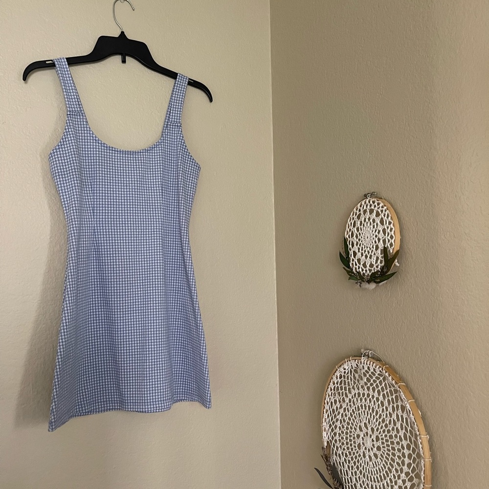 Forever 21 Gingham Print Blue Dress